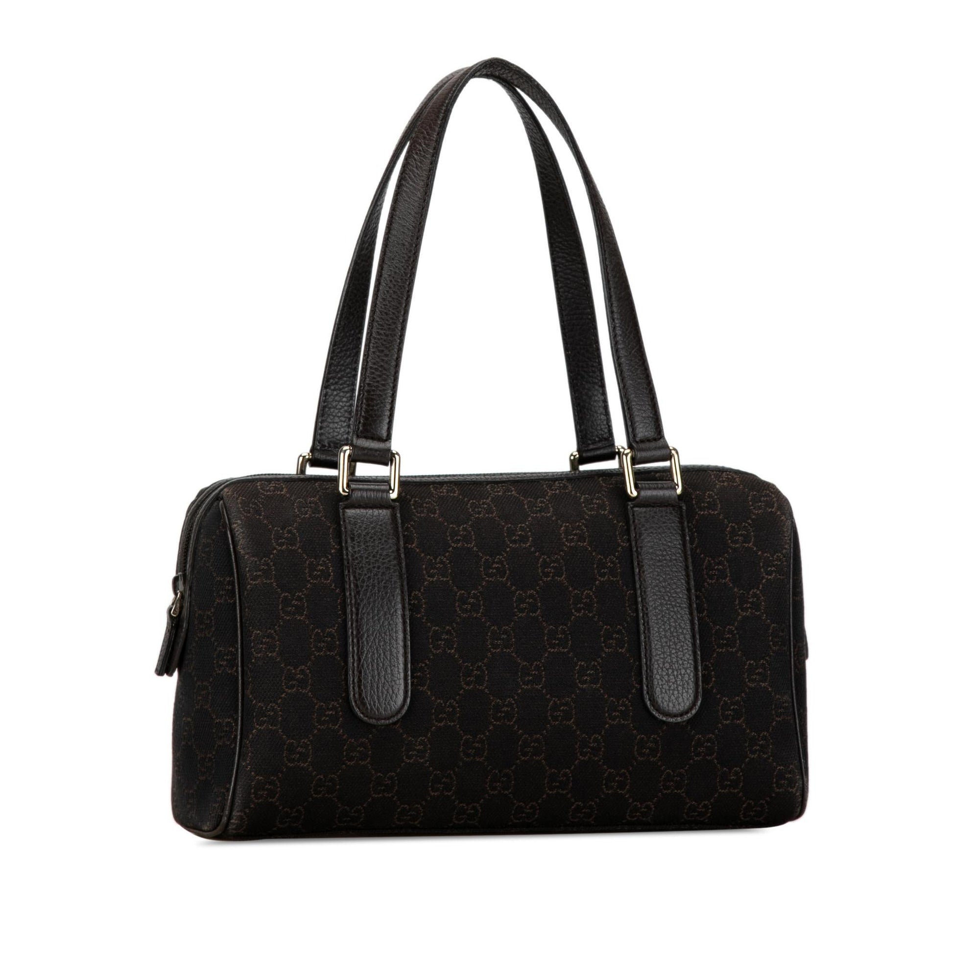 Gucci GG Boston SHG-ivM0my Denim Calf Brown Satchel Bag