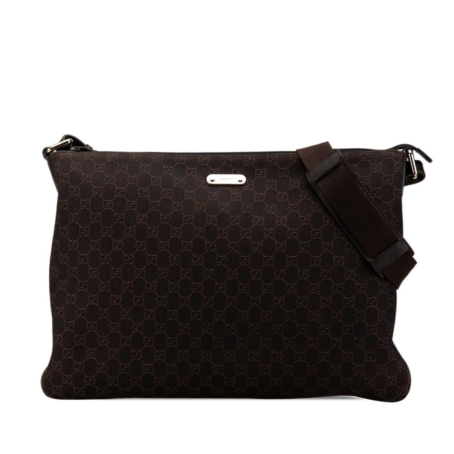 Gucci GG SHG-VCWzhC Denim Calf Brown Crossbody Bag
