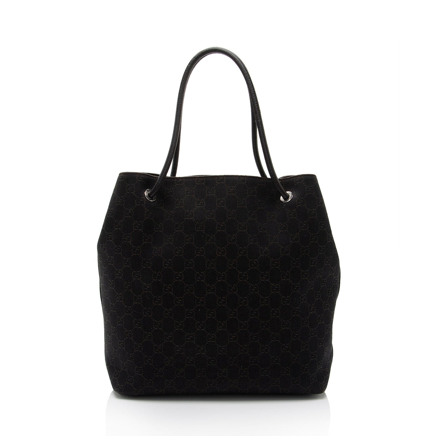 Gucci GG Gifford SHF-Z5HiOr Leather Denim Black Brown Tote Bag
