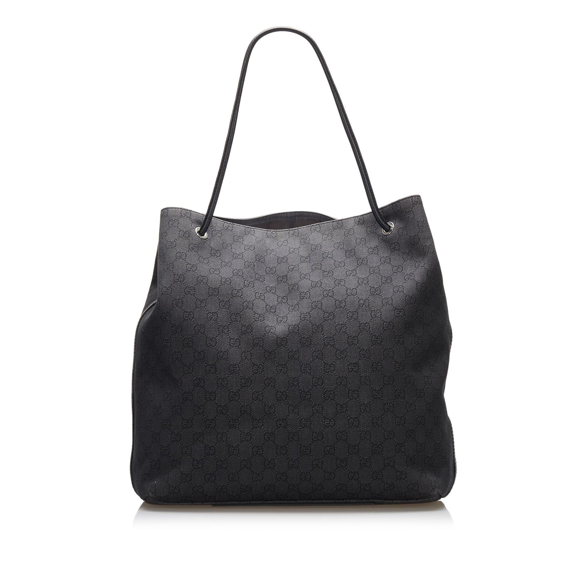 Gucci GG Gifford SHG Denim Black Tote Bag