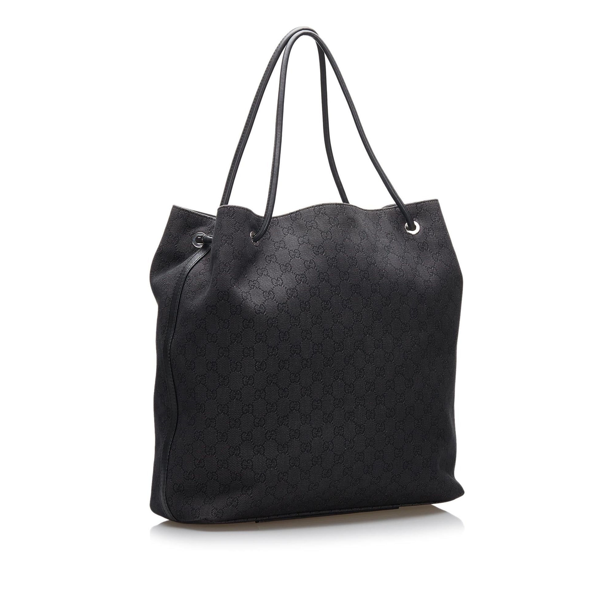 Gucci GG Gifford SHG Denim Black Tote Bag