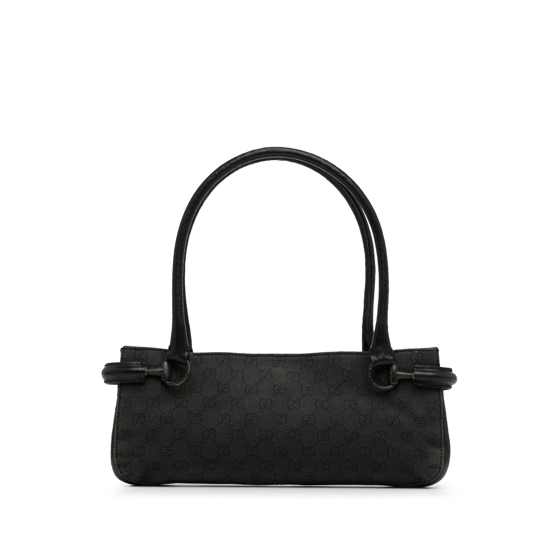 Gucci GG Horsebit SHG-ZaOqO1 Denim Black Shoulder Bag