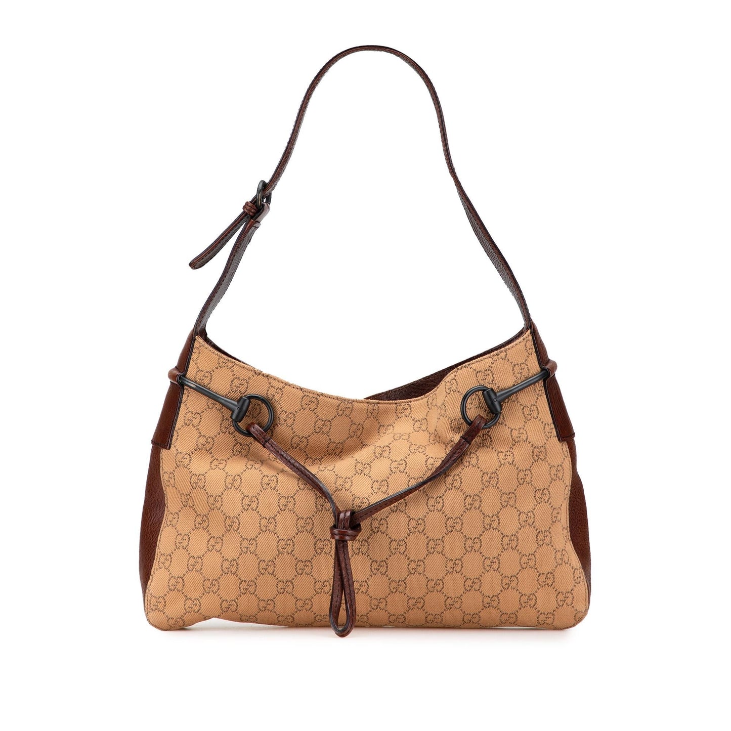 Gucci GG Horsebit Denim Shoulder Bag