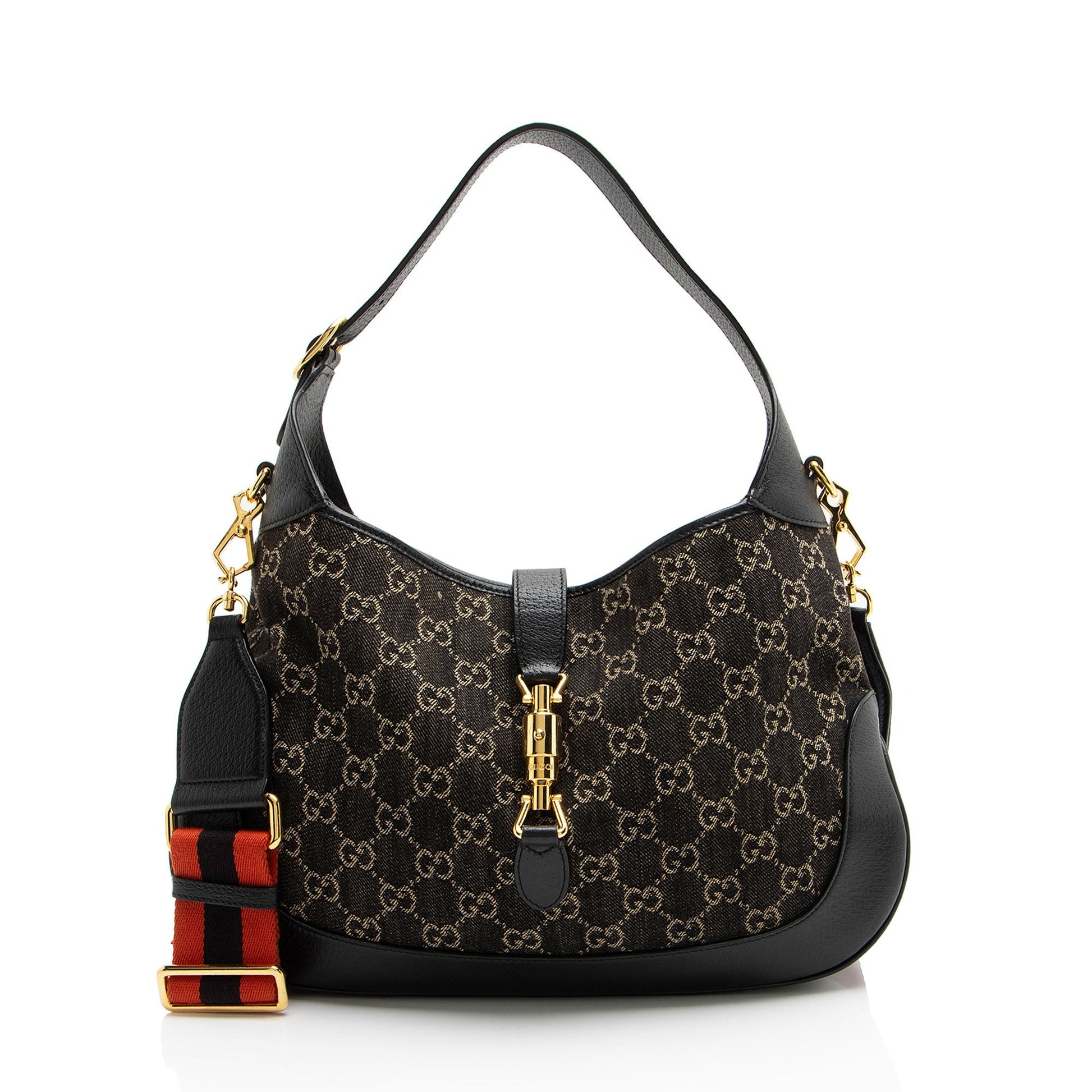 Gucci GG Jackie Denim Medium Shoulder Bag