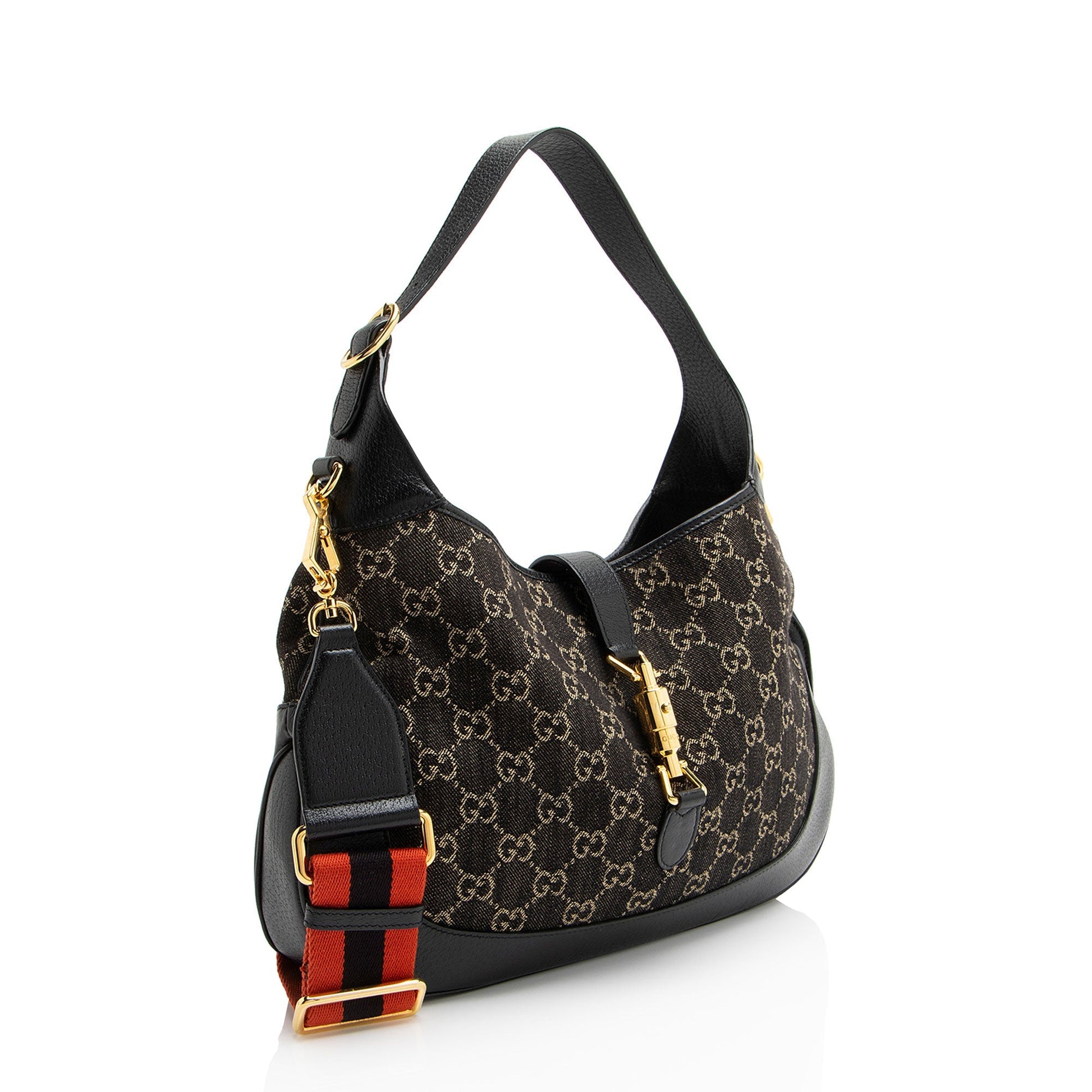 Gucci GG Jackie Denim Medium Shoulder Bag