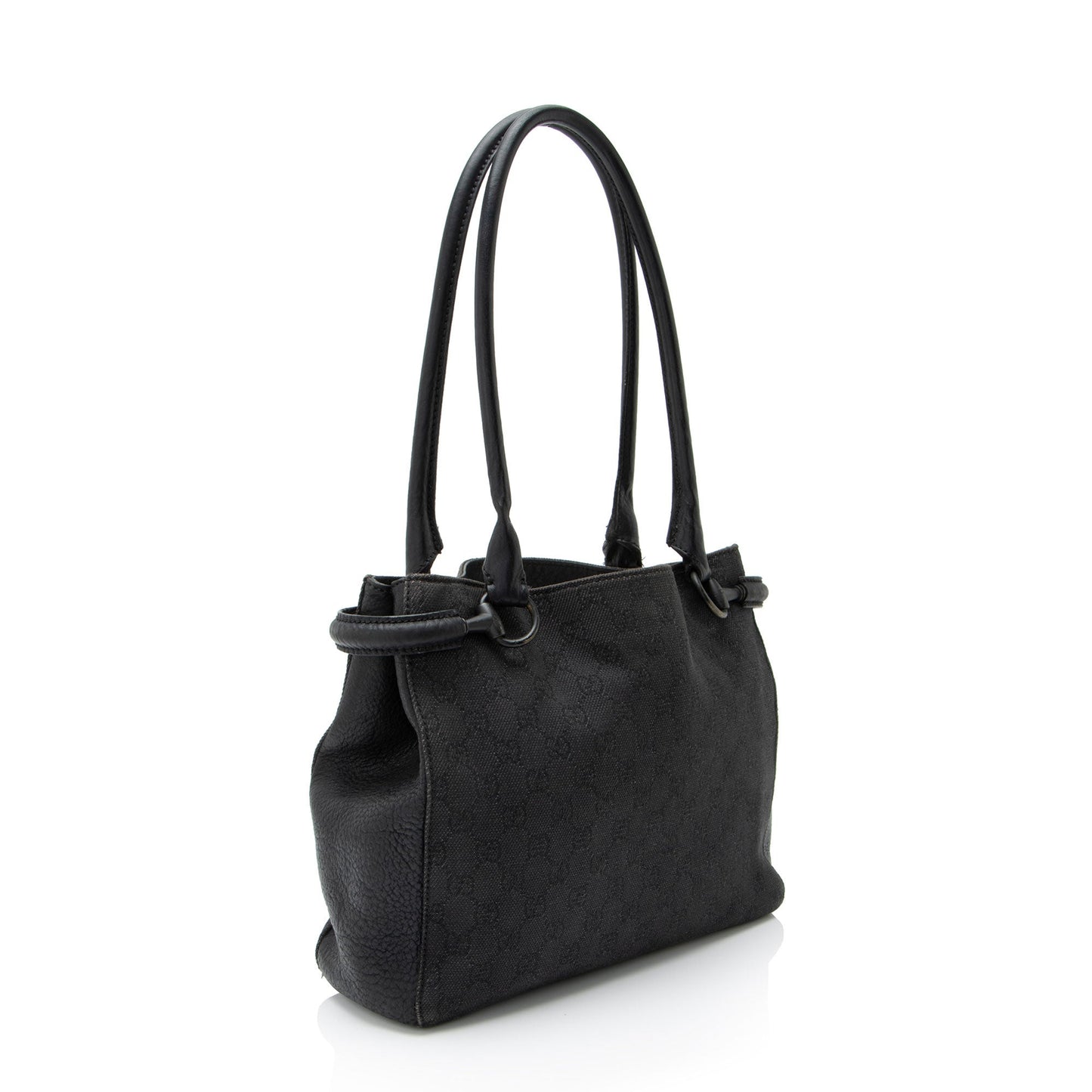 Gucci GG Square Leather Denim Tote Bag