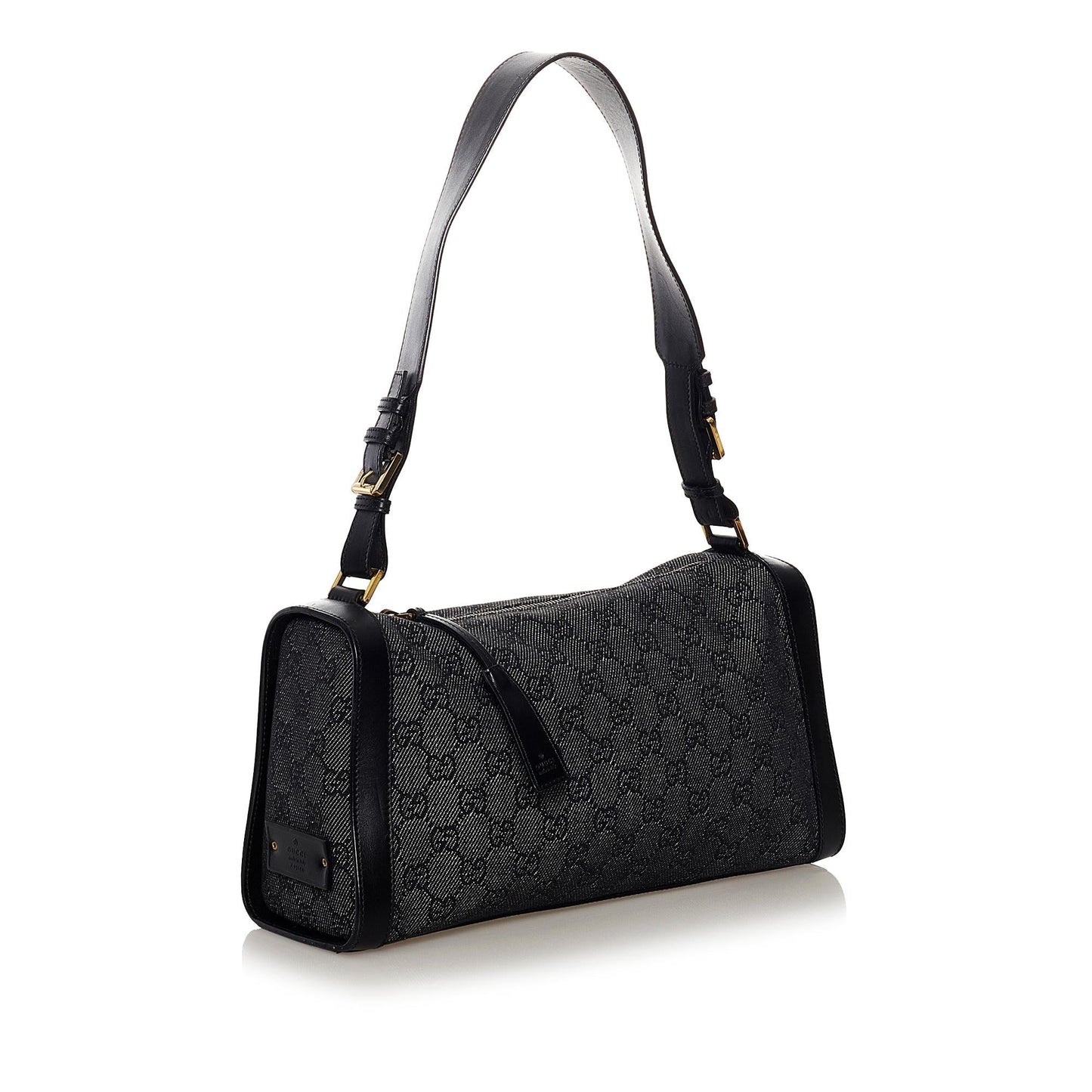 Gucci GG SHG Denim Black Grey Shoulder Bag