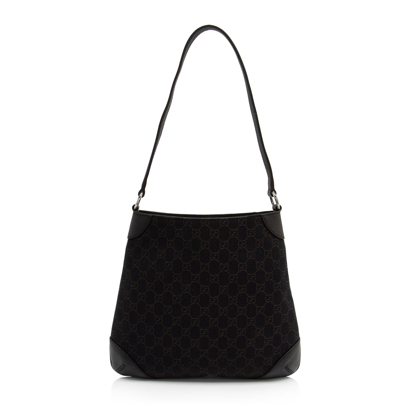 Gucci GG SHF-mP1GGZ Leather Denim Brown Shoulder Bag