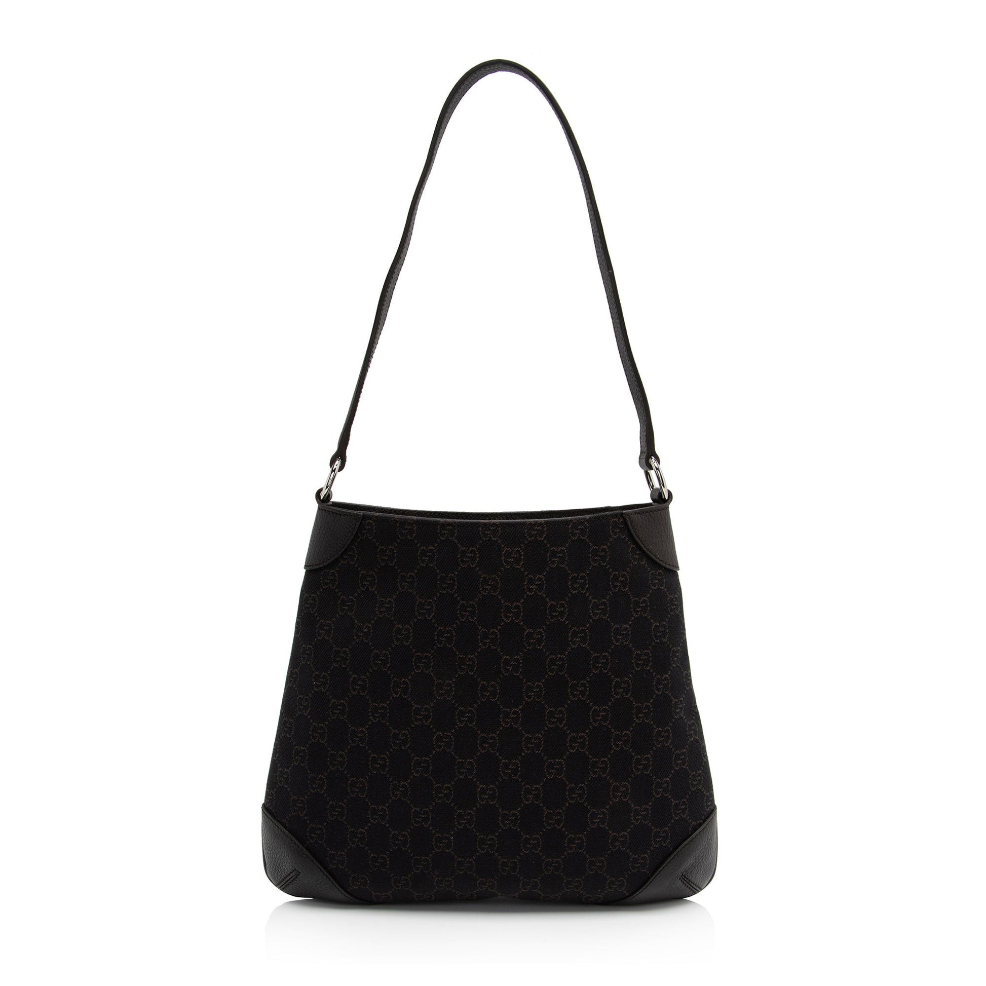 Gucci GG SHF-mP1GGZ Leather Denim Brown Shoulder Bag