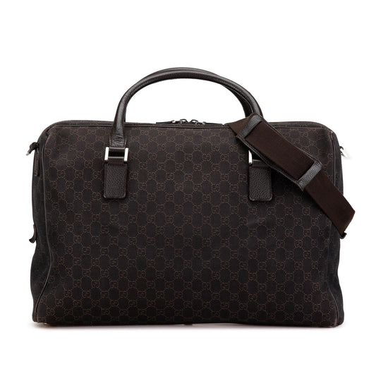 Gucci GG SHG-DNQbci Denim Brown Tote Bag