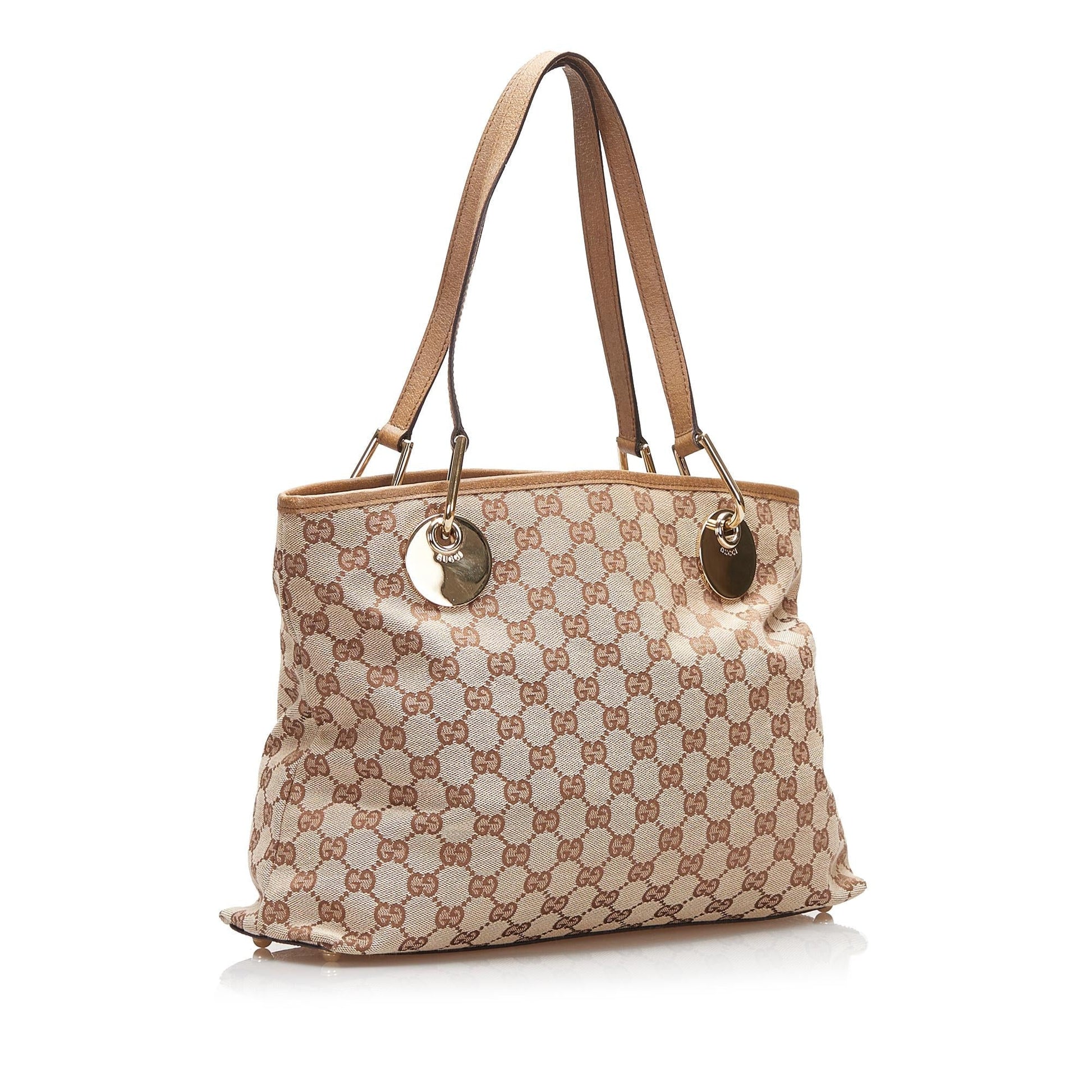 Gucci GG Eclipse SHG-hlxc2U Canvas Brown Tote Bag