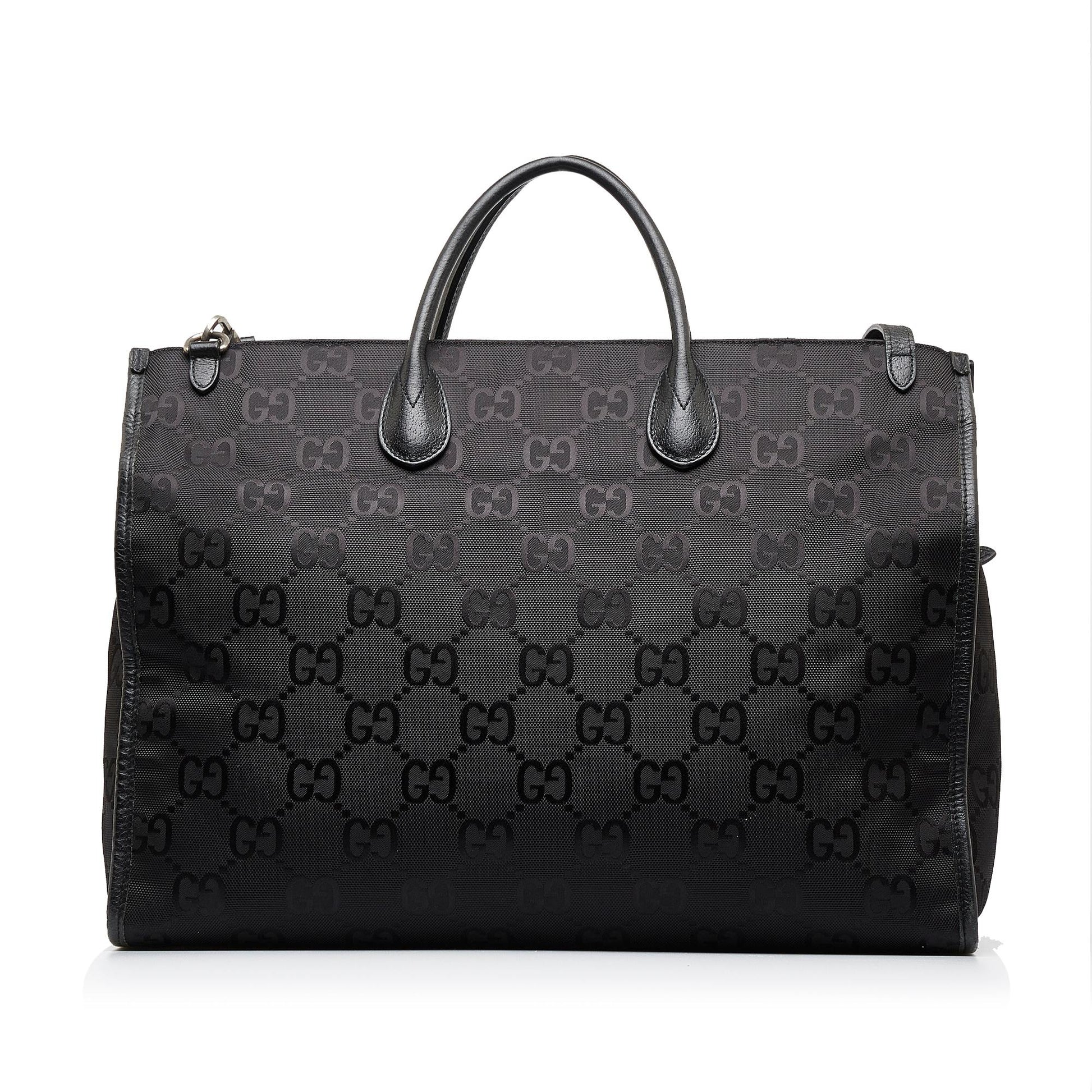 Gucci GG Econyl Off Grid Convertible Nylon Black Tote Bag