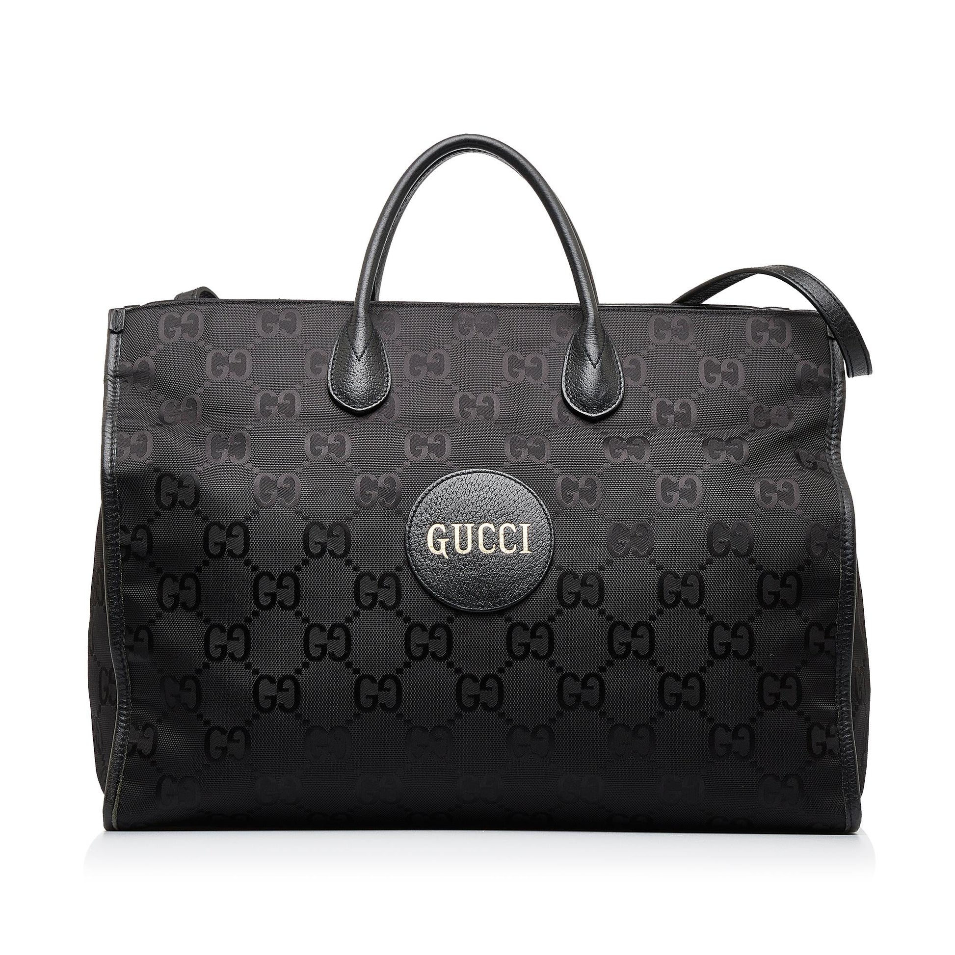 Gucci GG Econyl Off Grid Convertible Nylon Black Tote Bag