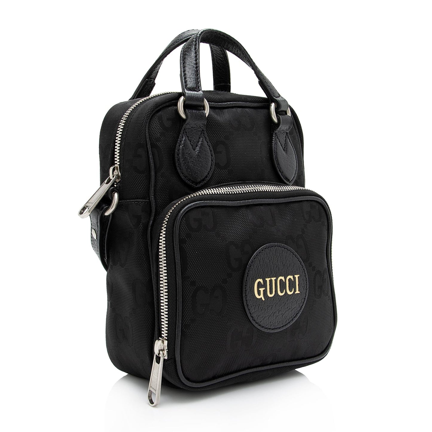 Gucci GG Econyl Off Grid Leather Nylon Black Mini Crossbody Bag