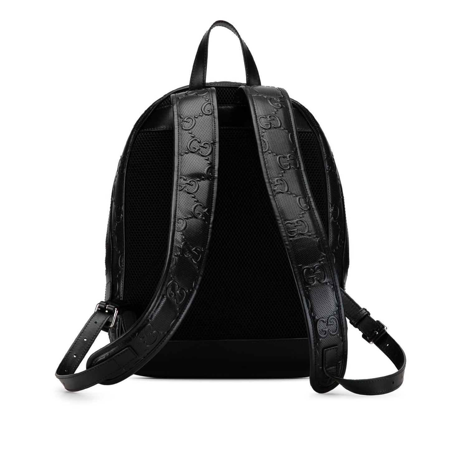 Gucci GG Embossed Backpack SHG-Wcn0Gj Calf Black