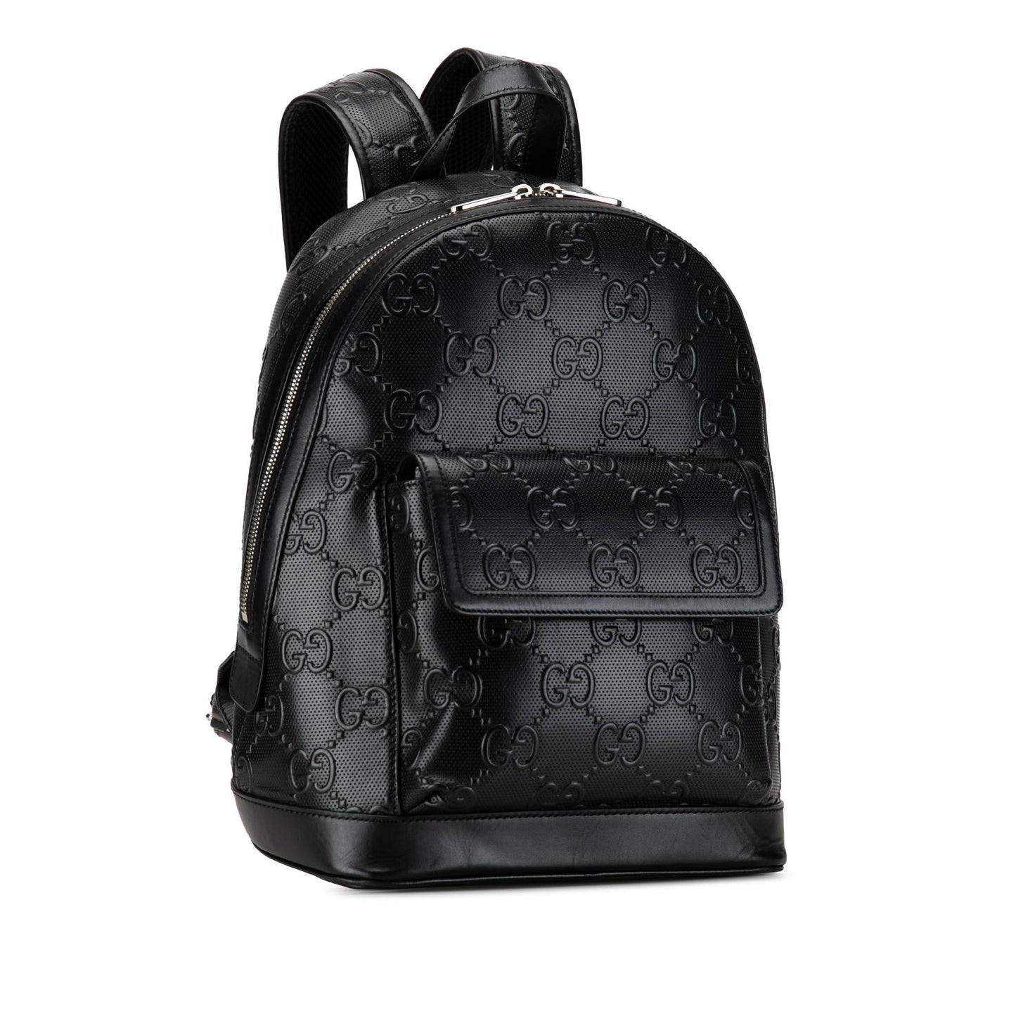 Gucci GG Embossed Backpack SHG-Wcn0Gj Calf Black