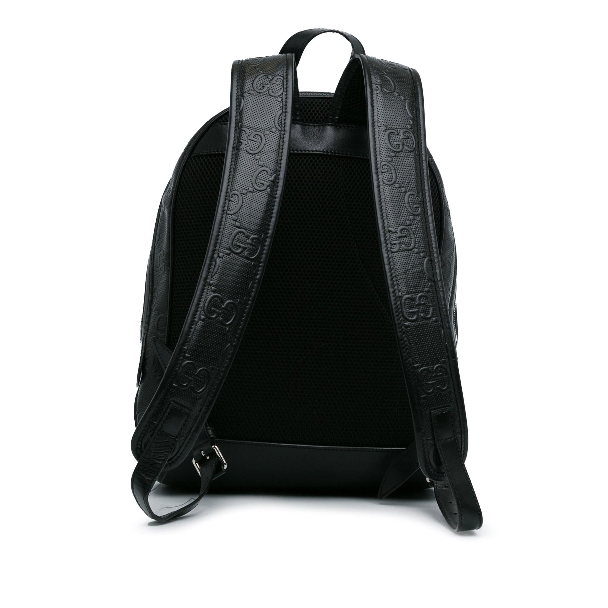 Gucci GG Embossed Backpack Calf Black