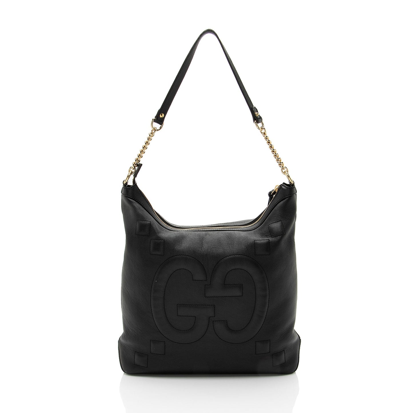 Gucci GG Embossed Apollo Calfskin Shoulder Bag