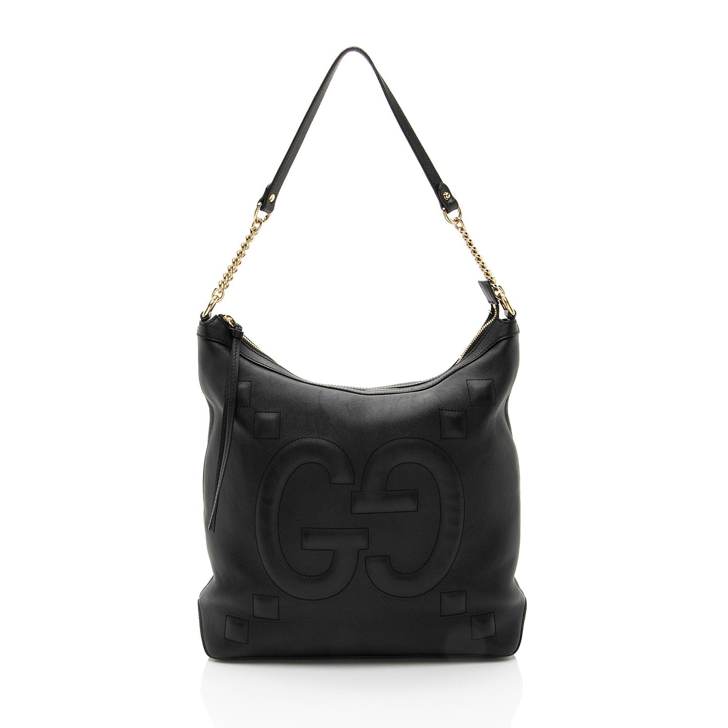 Gucci GG Embossed Apollo Calfskin Shoulder Bag