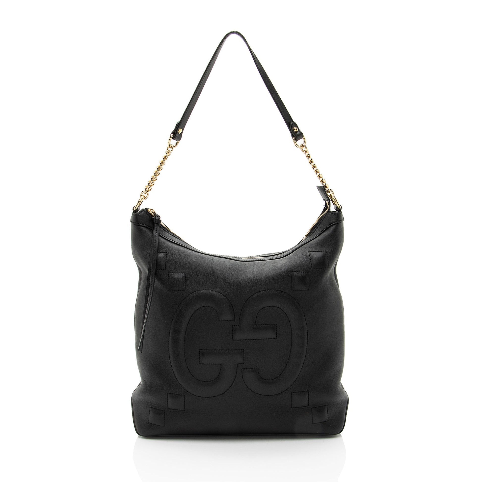 Gucci GG Embossed Apollo Calfskin Shoulder Bag