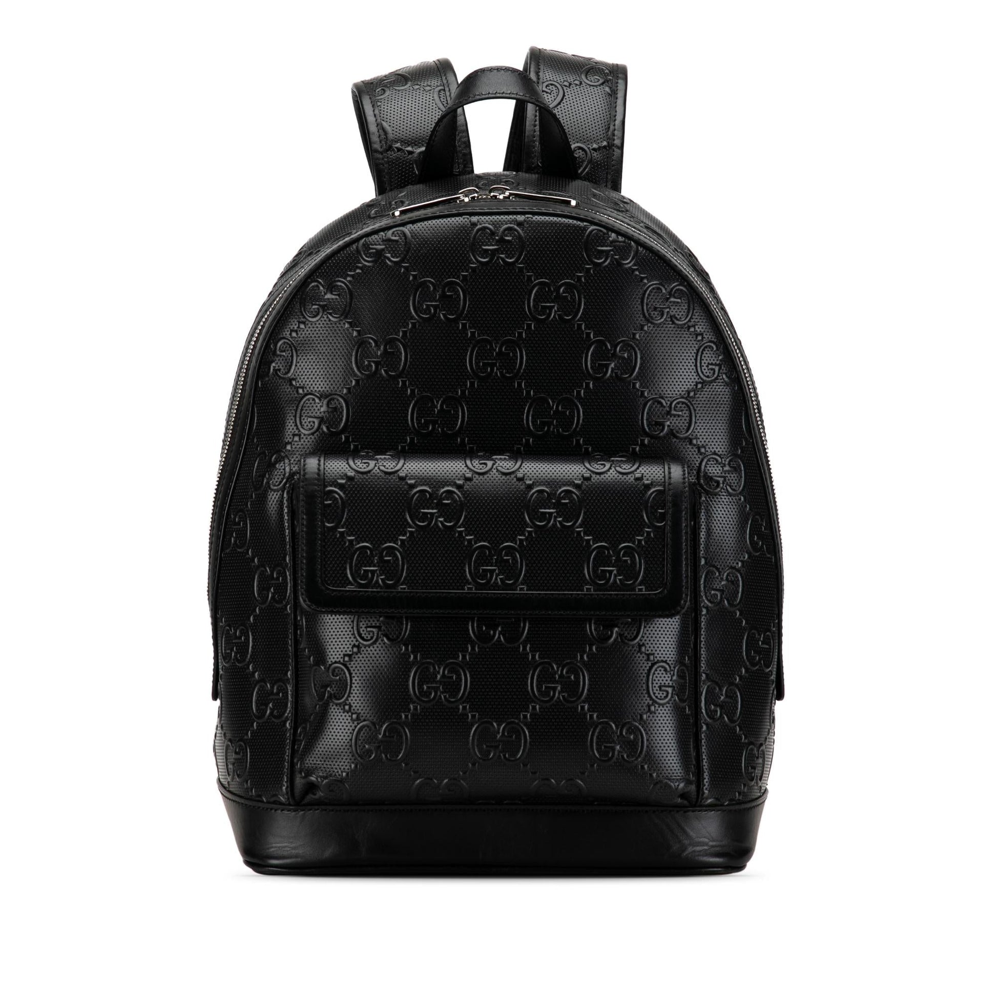 Gucci GG Embossed Tennis Backpack SHG-MZSdOA Calf Black