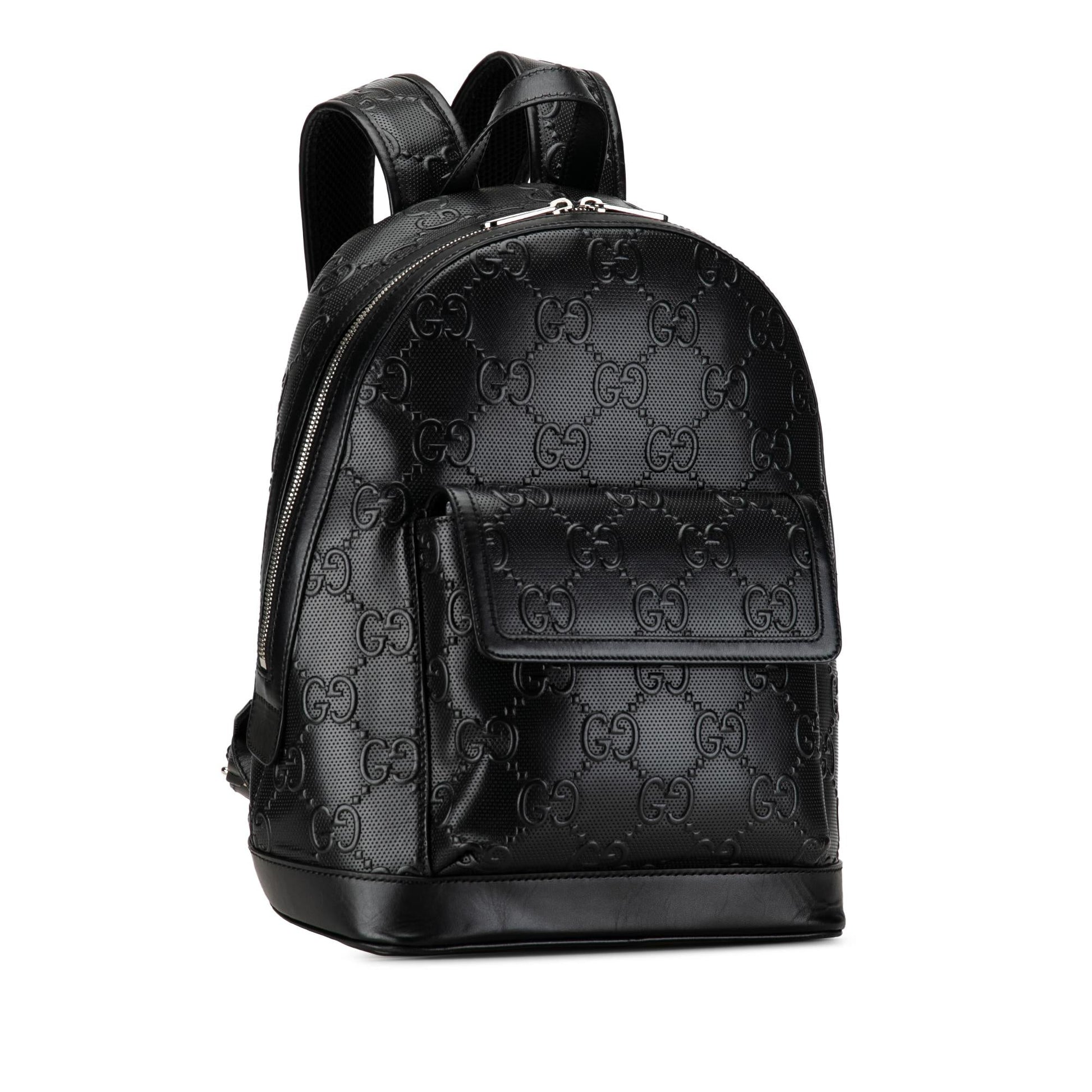 Gucci GG Embossed Tennis Backpack SHG-MZSdOA Calf Black
