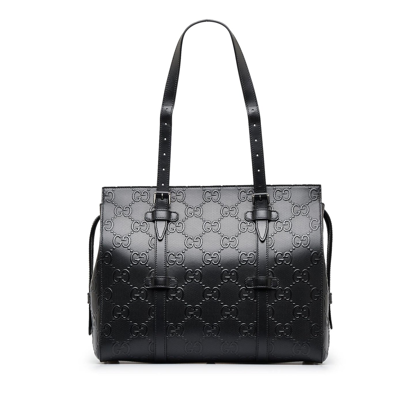 Gucci GG Embossed Calf Black Tote Bag Embossed Tote