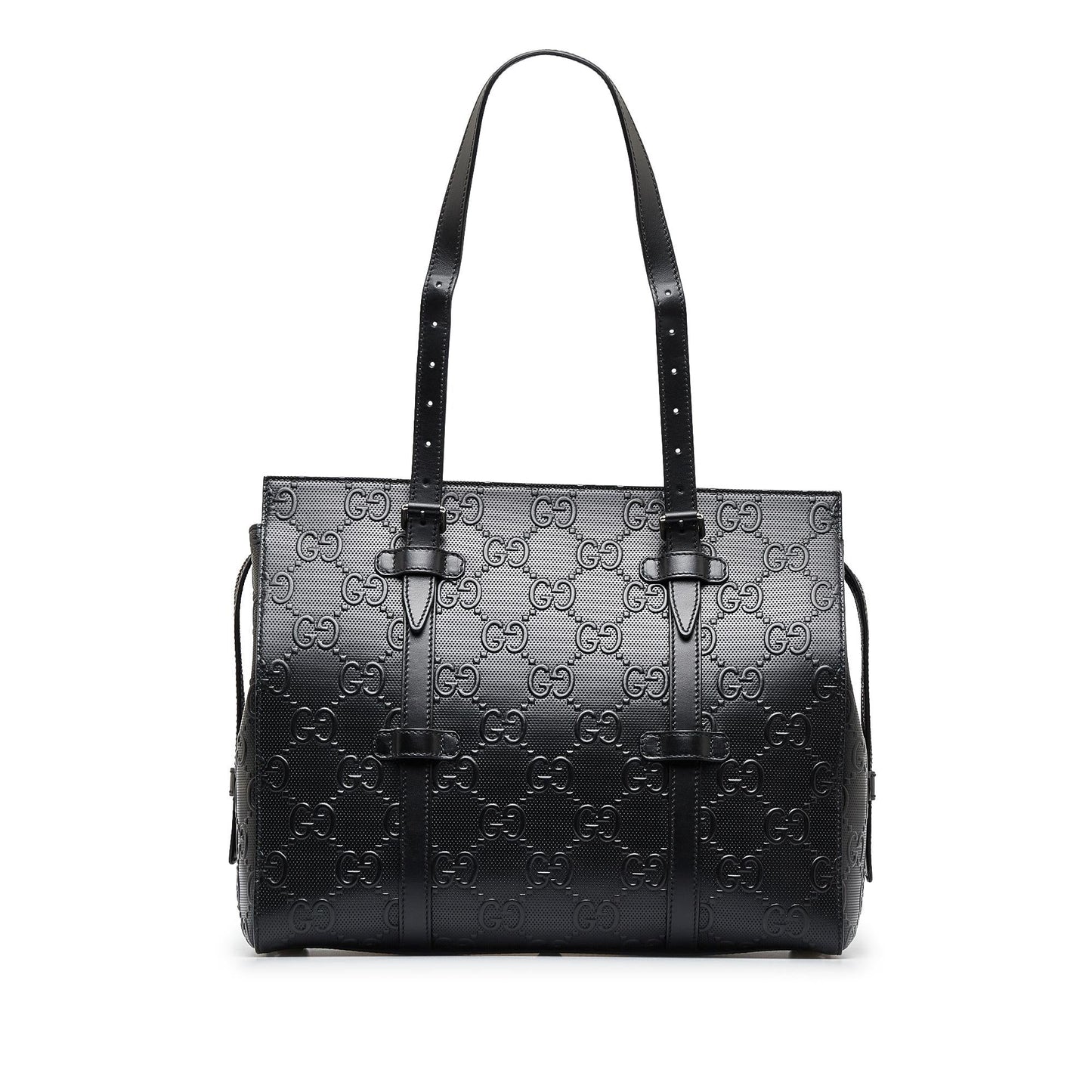 Gucci GG Embossed Calf Black Tote Bag Embossed Tote