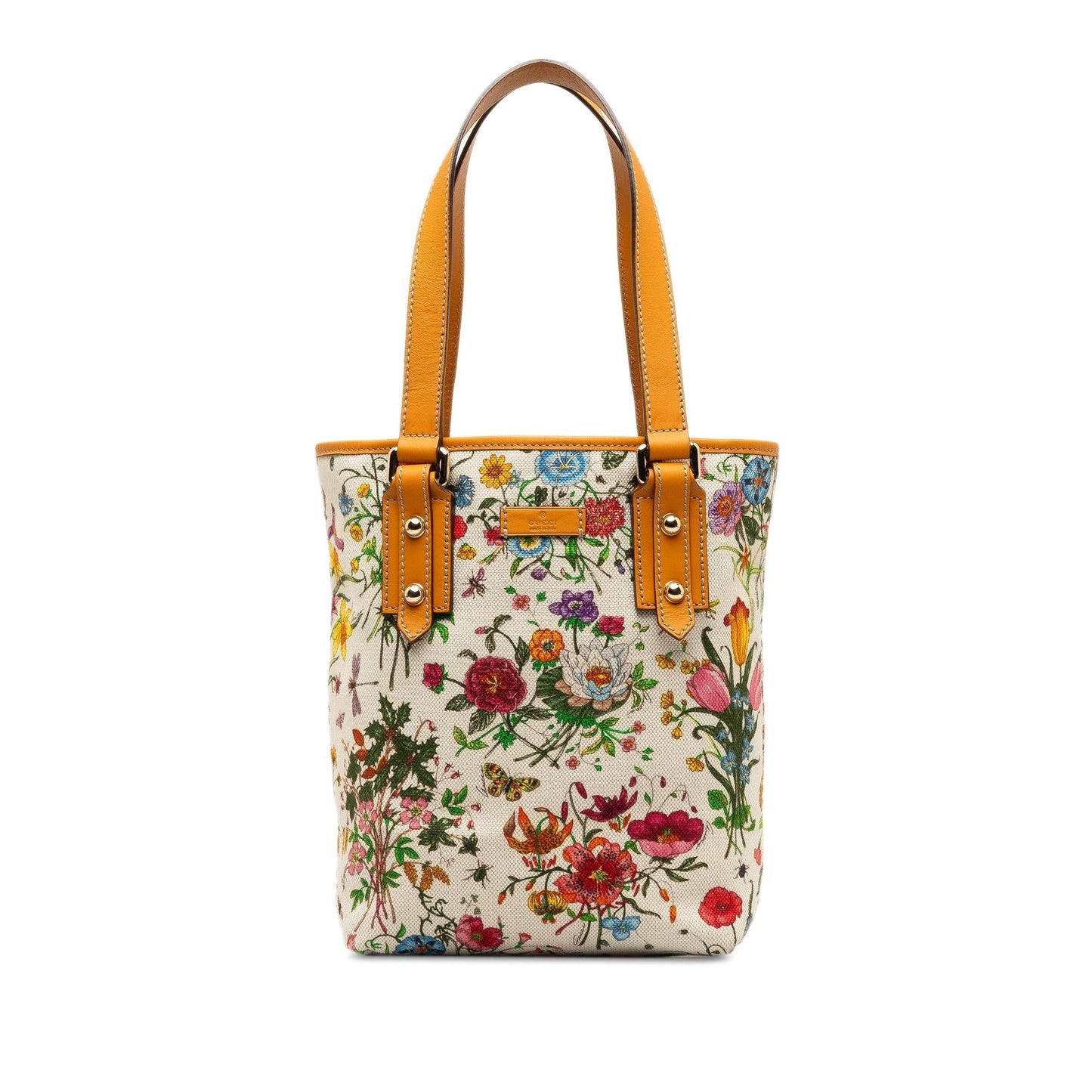Gucci GG Flora SHG-AnlQ8h Canvas White Tote Bag