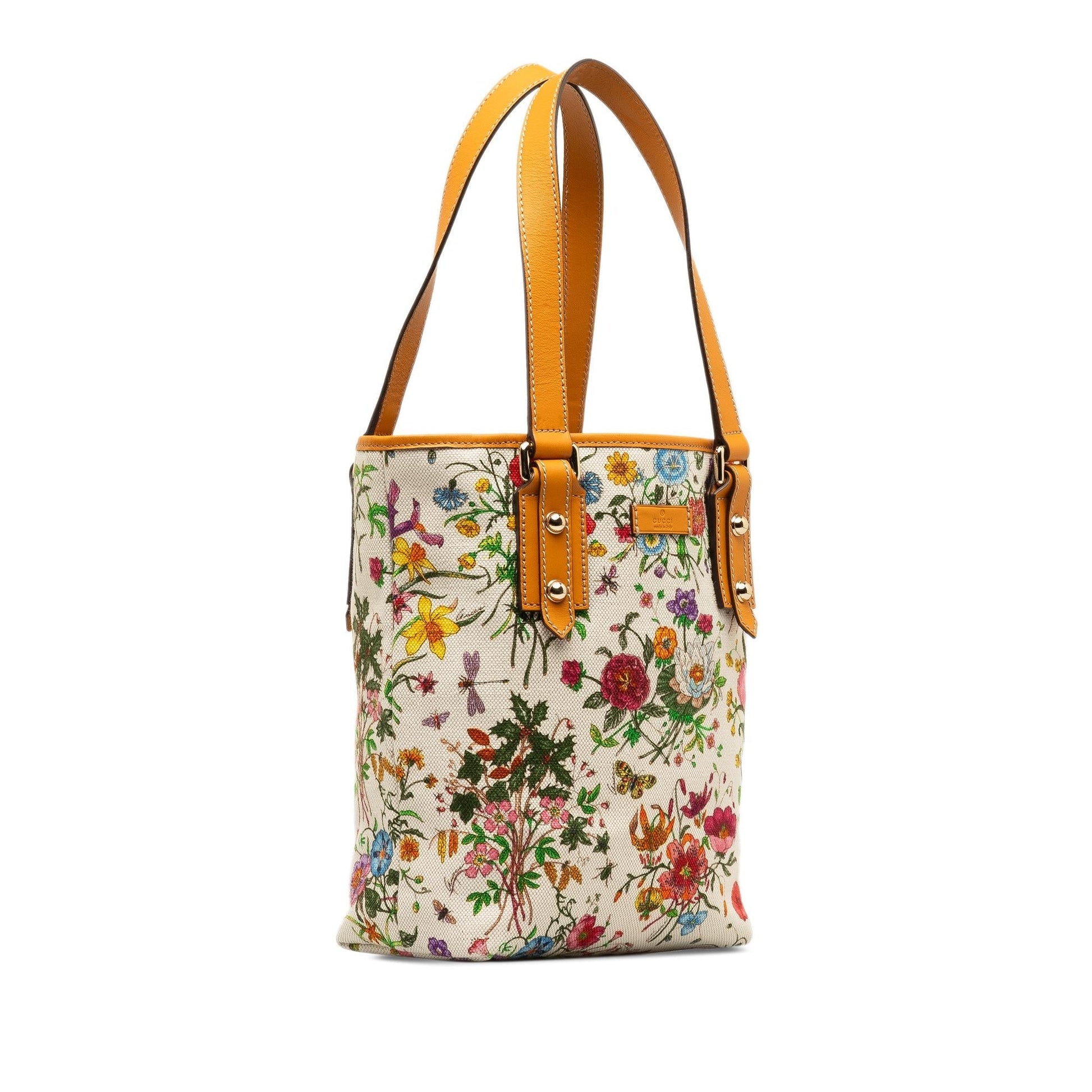 Gucci GG Flora SHG-AnlQ8h Canvas White Tote Bag