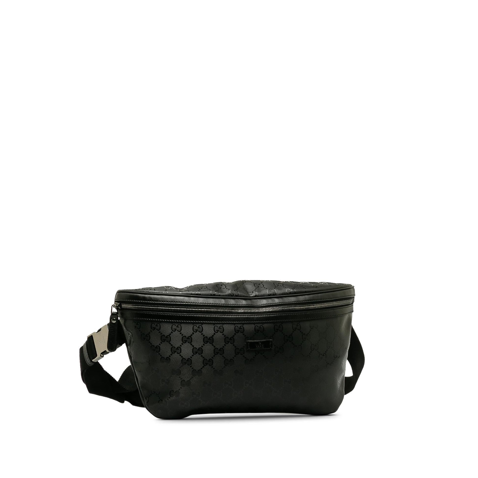 Gucci GG Imprime Belt SHG-QqKGH8 Canvas Black Accessory