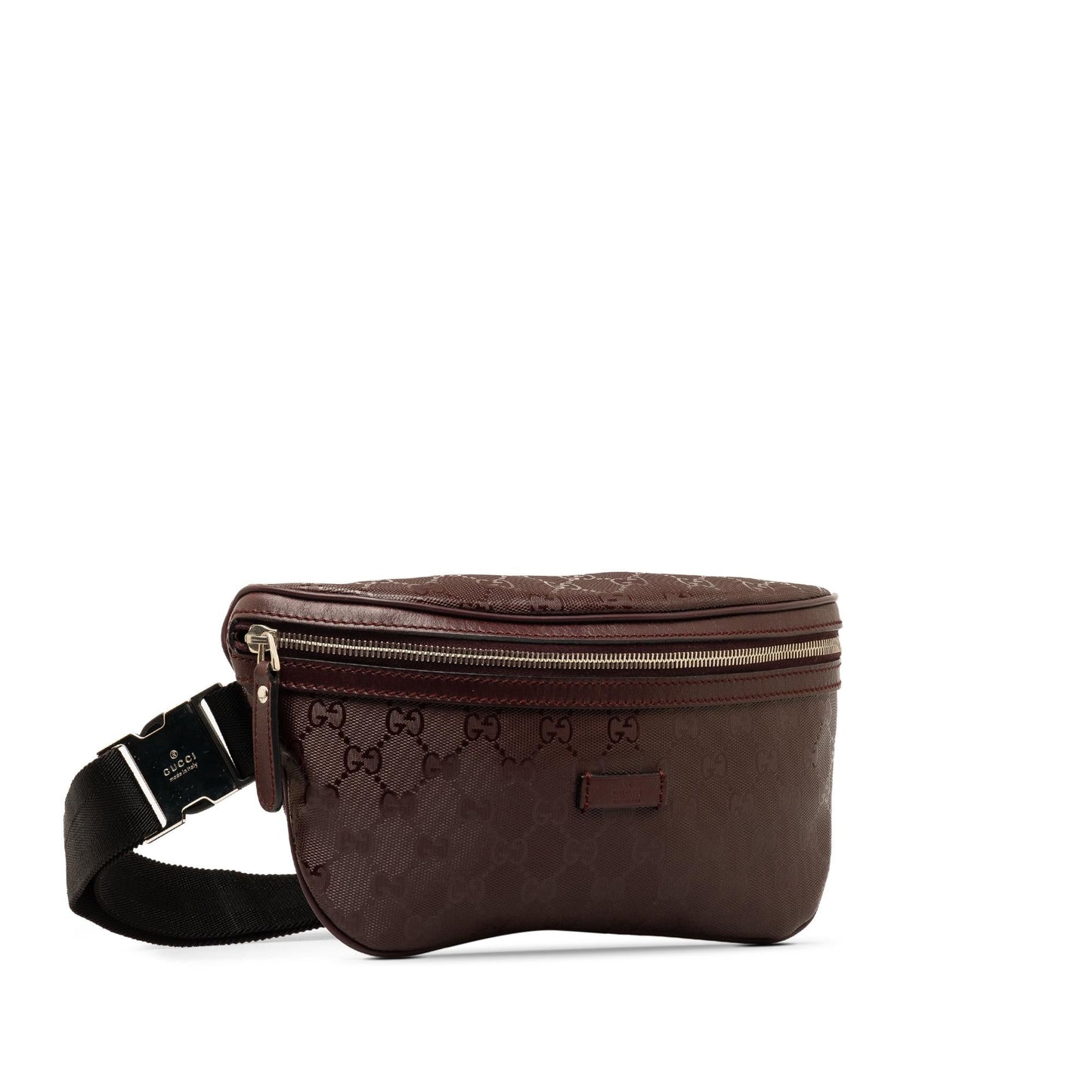 Gucci GG Imprime Belt Canvas Calf Red Accessory Bag 1
