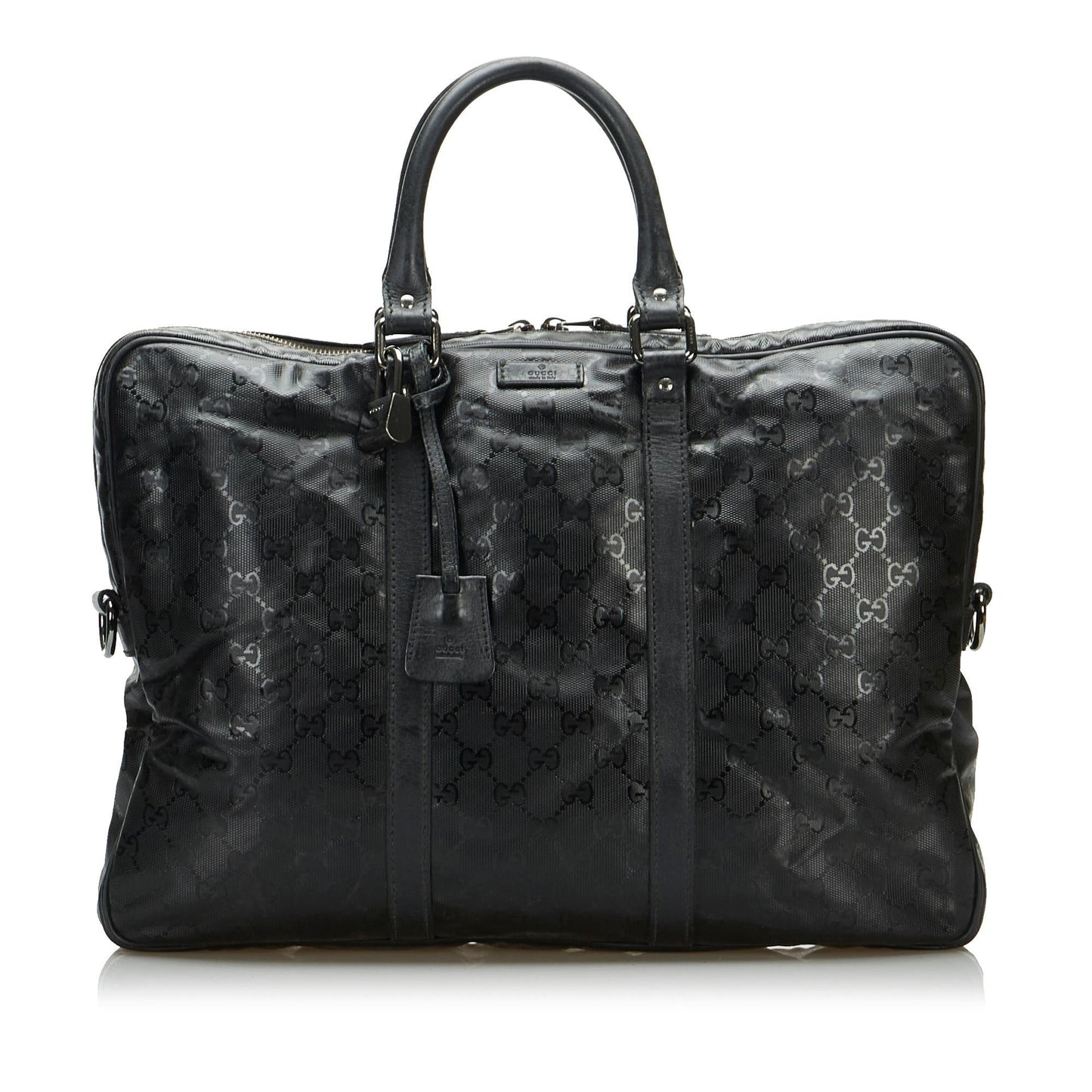 Gucci GG Imprime Business SHG-O0zwuJ Calf Black Tote Bag