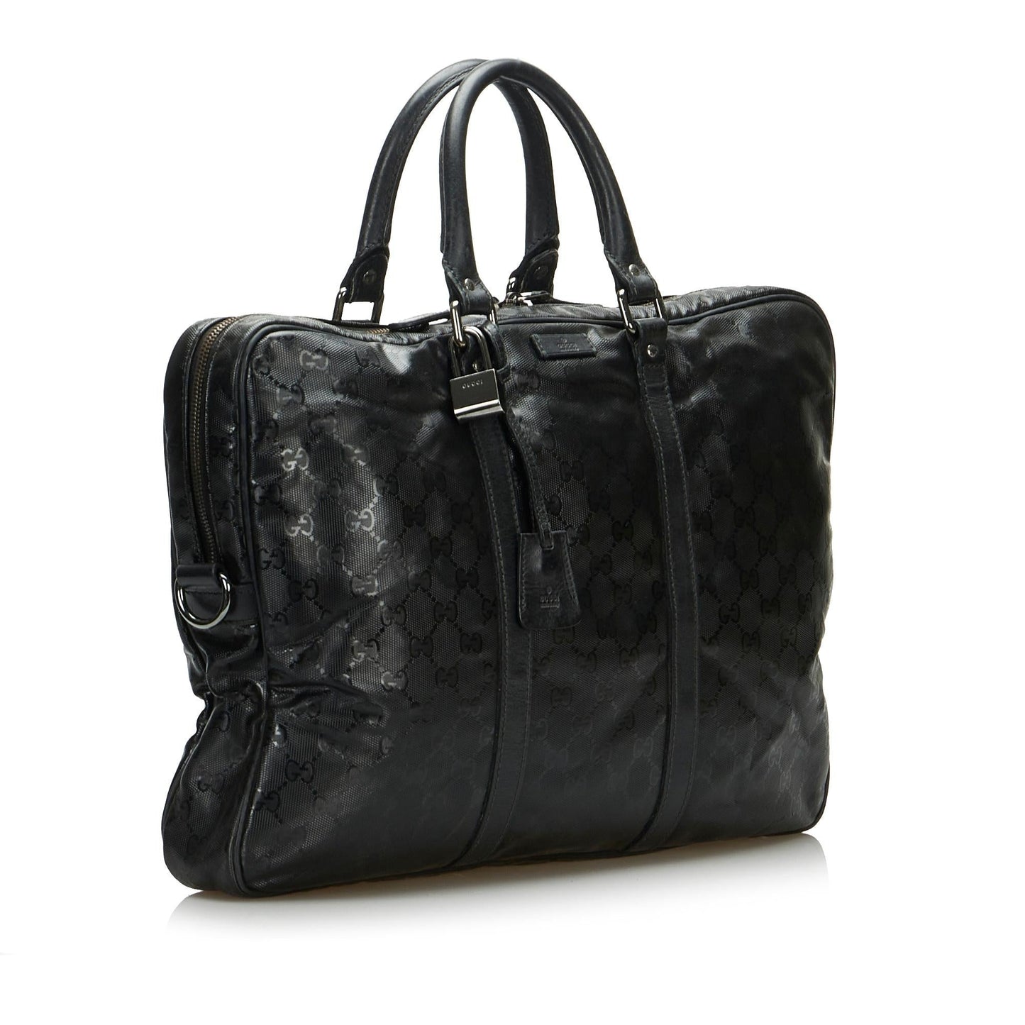 Gucci GG Imprime Business SHG-O0zwuJ Calf Black Tote Bag