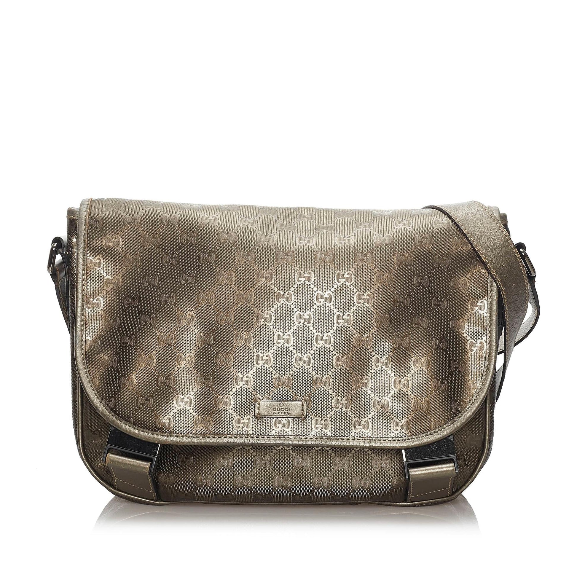Gucci GG Imprime SHG Calf Brown Crossbody Bag