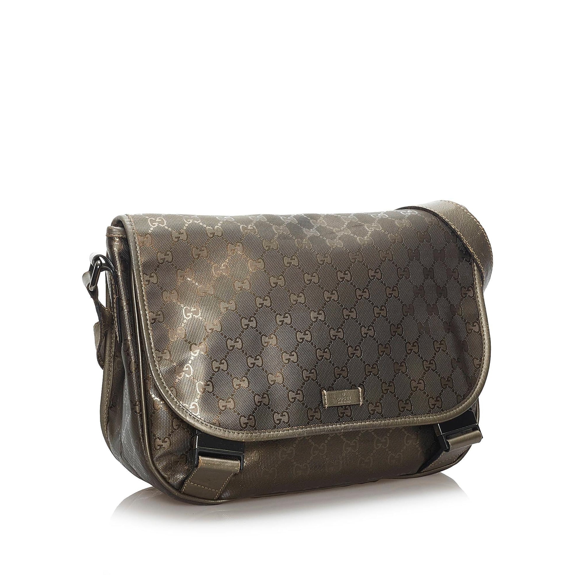 Gucci GG Imprime SHG Calf Brown Crossbody Bag