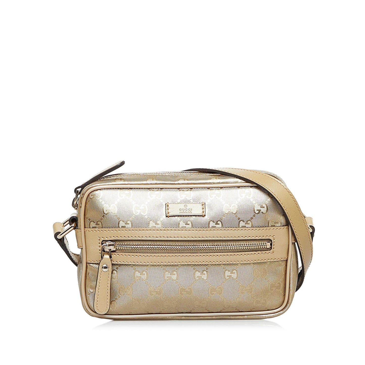Gucci GG Imprime SHG-uWEpV5 Canvas Gold Crossbody Bag