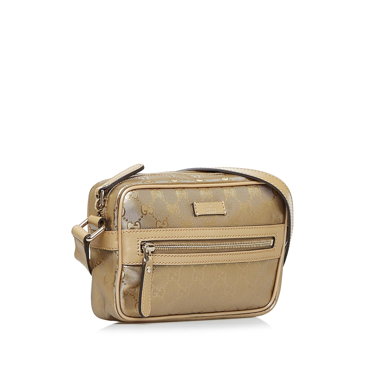Gucci GG Imprime SHG-uWEpV5 Canvas Gold Crossbody Bag