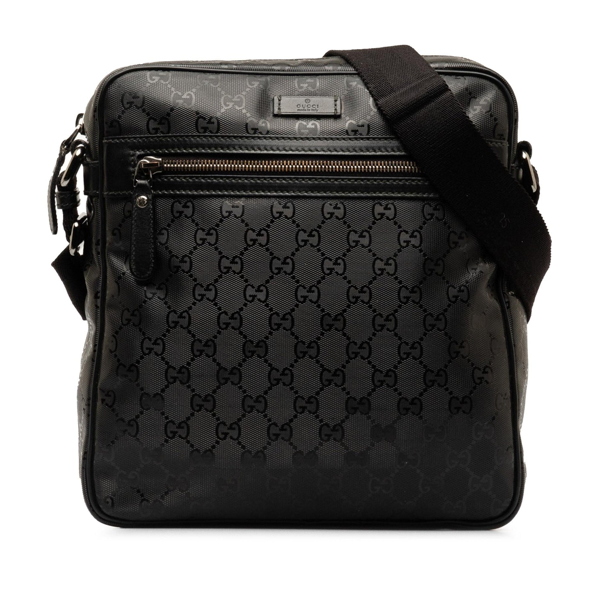 Gucci GG Imprime SHG-txunh3 Canvas Black Crossbody Bag