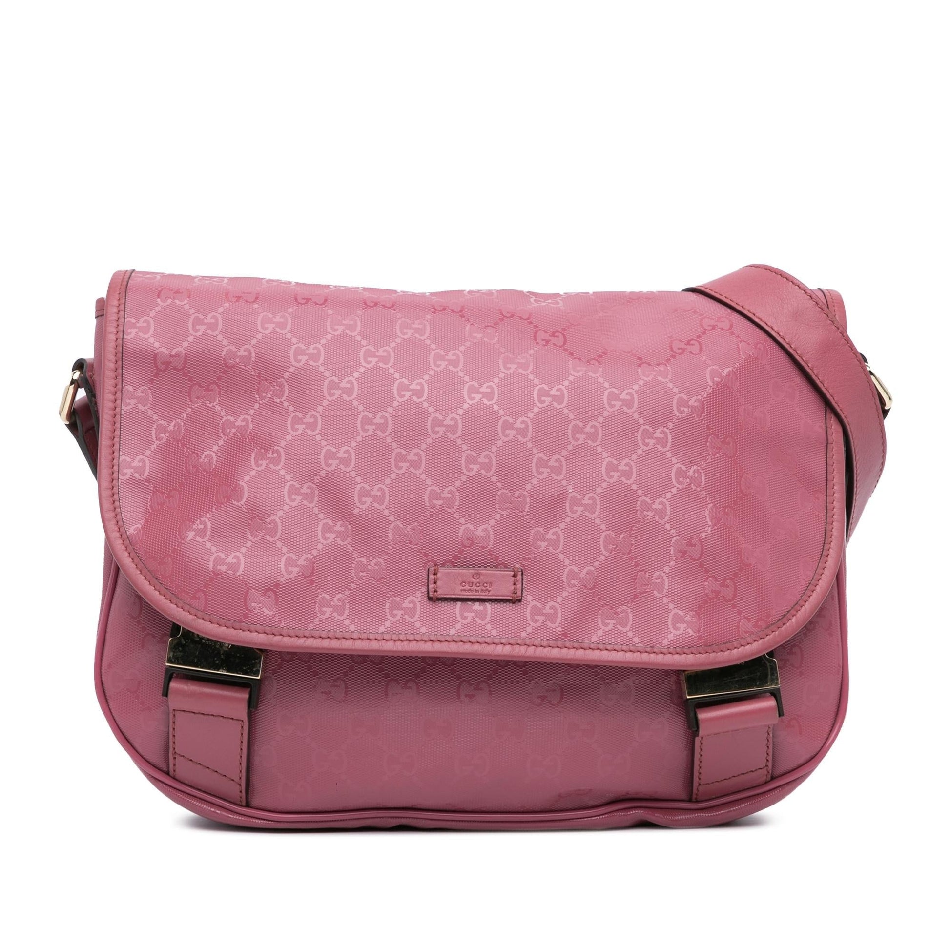 Gucci GG Imprime Canvas Pink Crossbody Bag