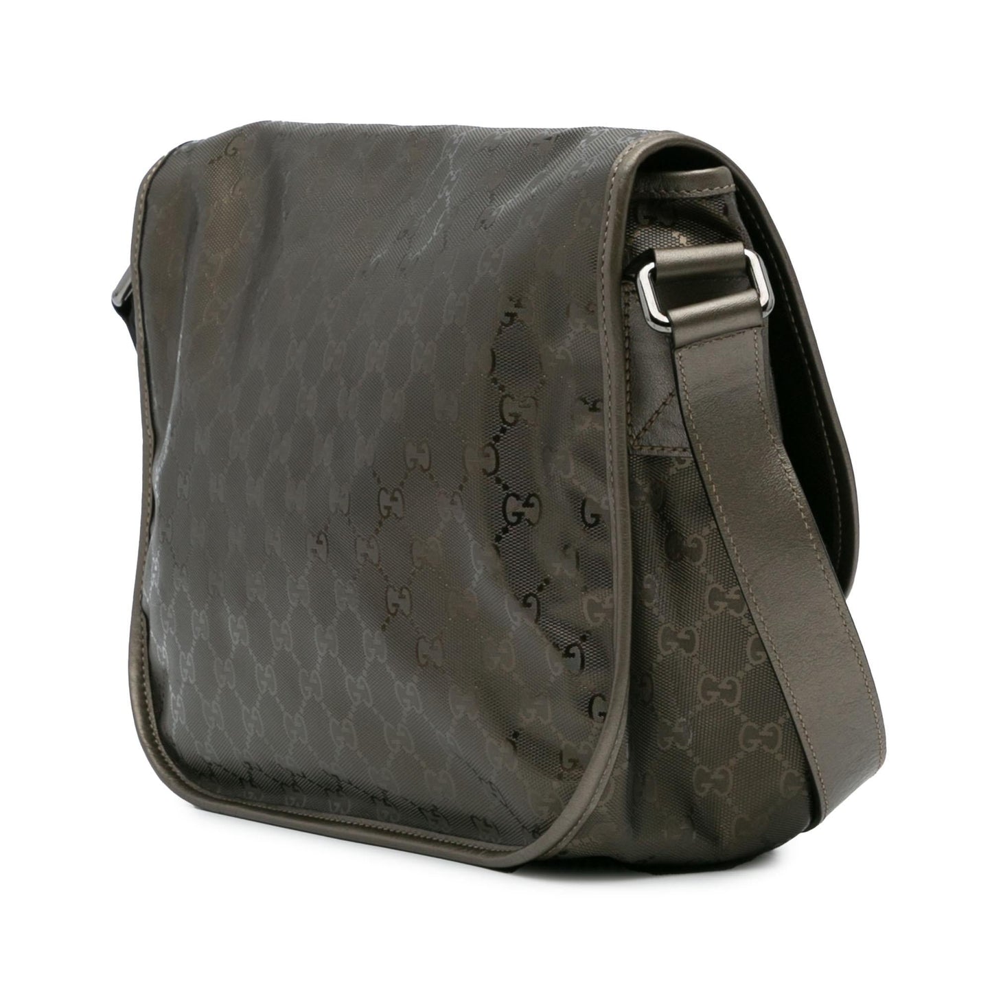 Gucci GG Imprime Canvas Calf Silver Crossbody Bag Crossbody 3