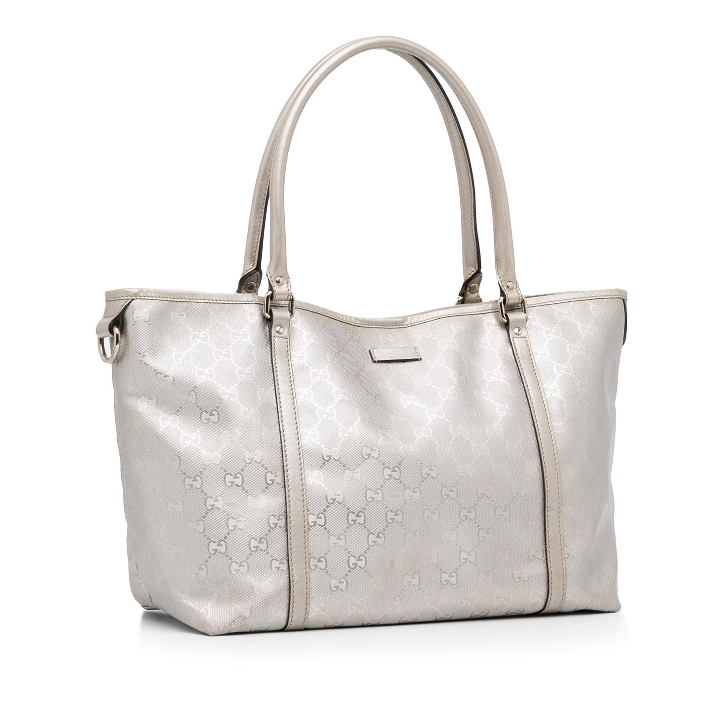 Gucci GG Imprime Joy SHG-FNAolv Canvas Silver Tote Bag