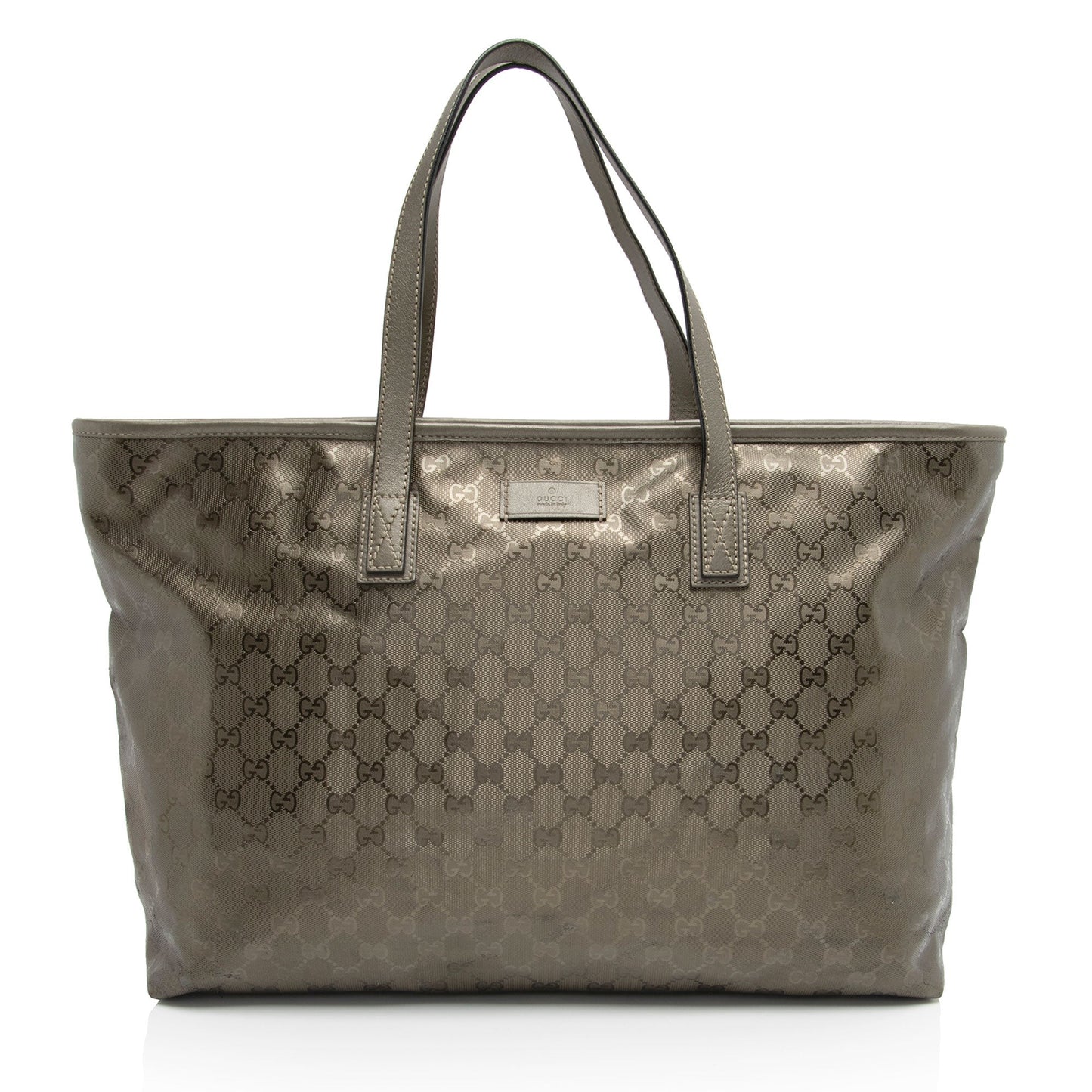 Gucci GG Imprime SHF-vLQjcK Leather Canvas Gold Large Tote Bag