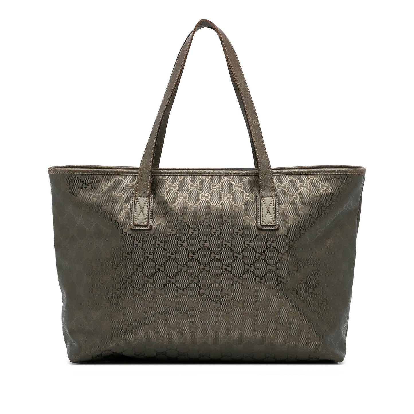 Gucci GG Imprime SHG-NCWCRD Calf Gold Tote Bag