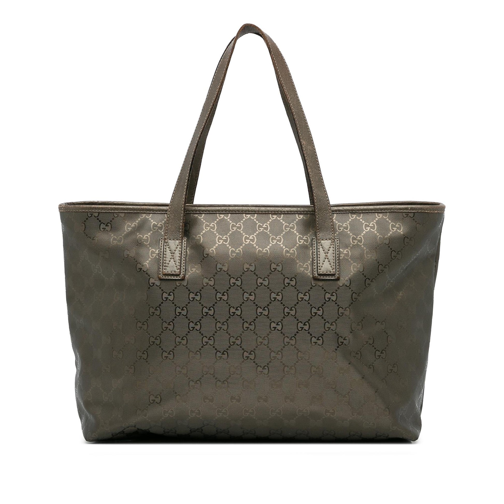 Gucci GG Imprime SHG-NCWCRD Calf Gold Tote Bag