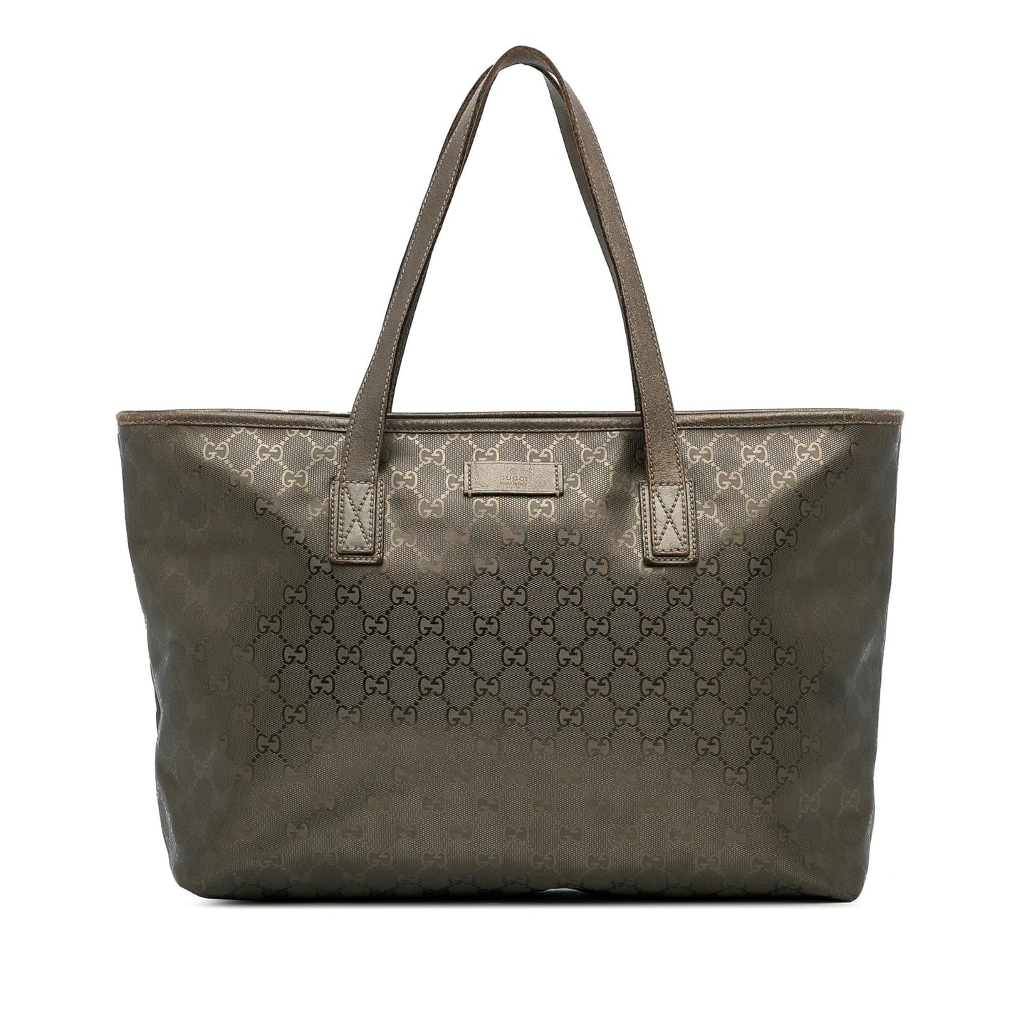 Gucci GG Imprime SHG-NCWCRD Calf Gold Tote Bag