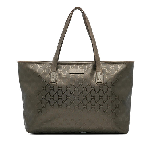 Gucci GG Imprime SHG-NCWCRD Calf Gold Tote Bag