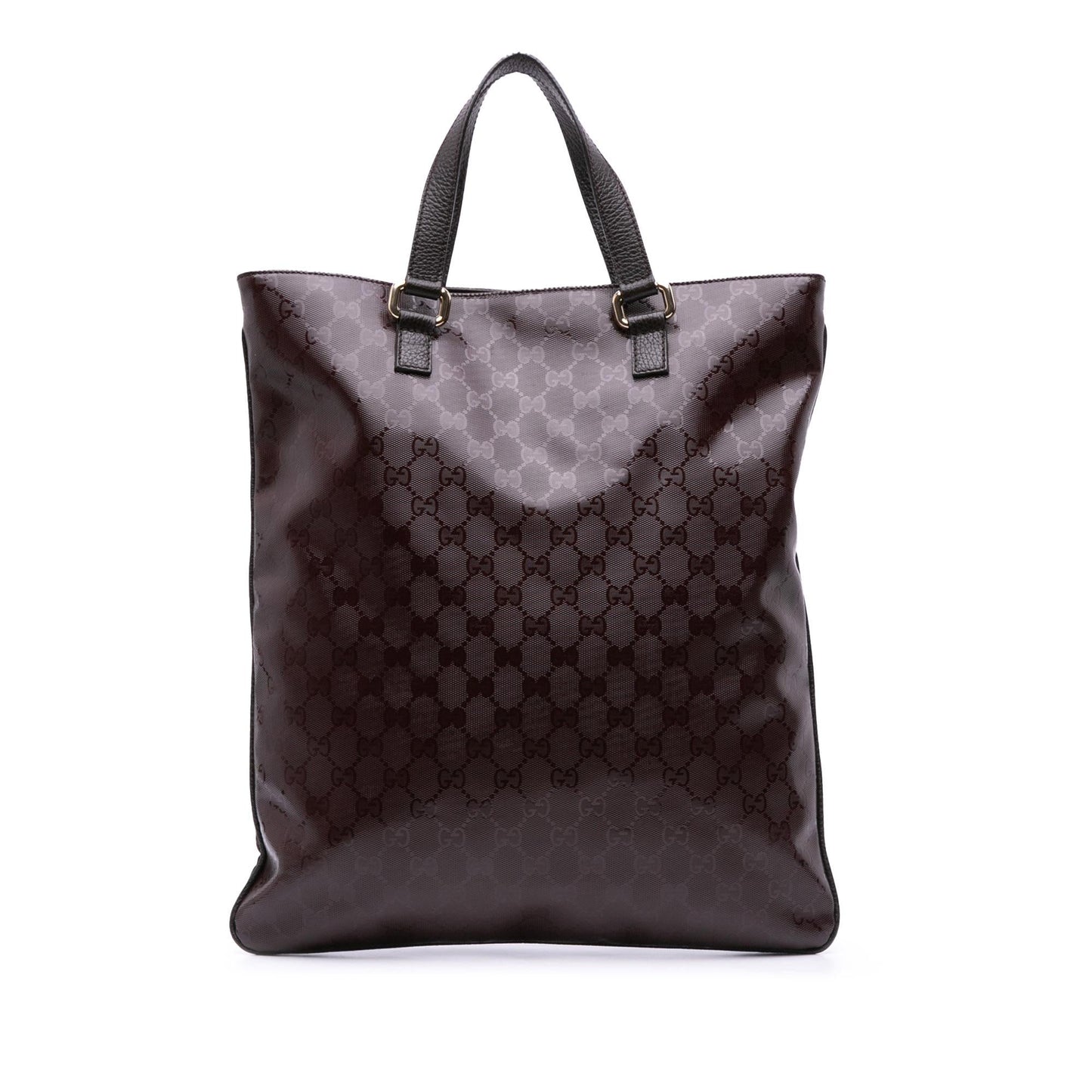 Gucci GG Imprime Canvas Calf Brown Tote Bag