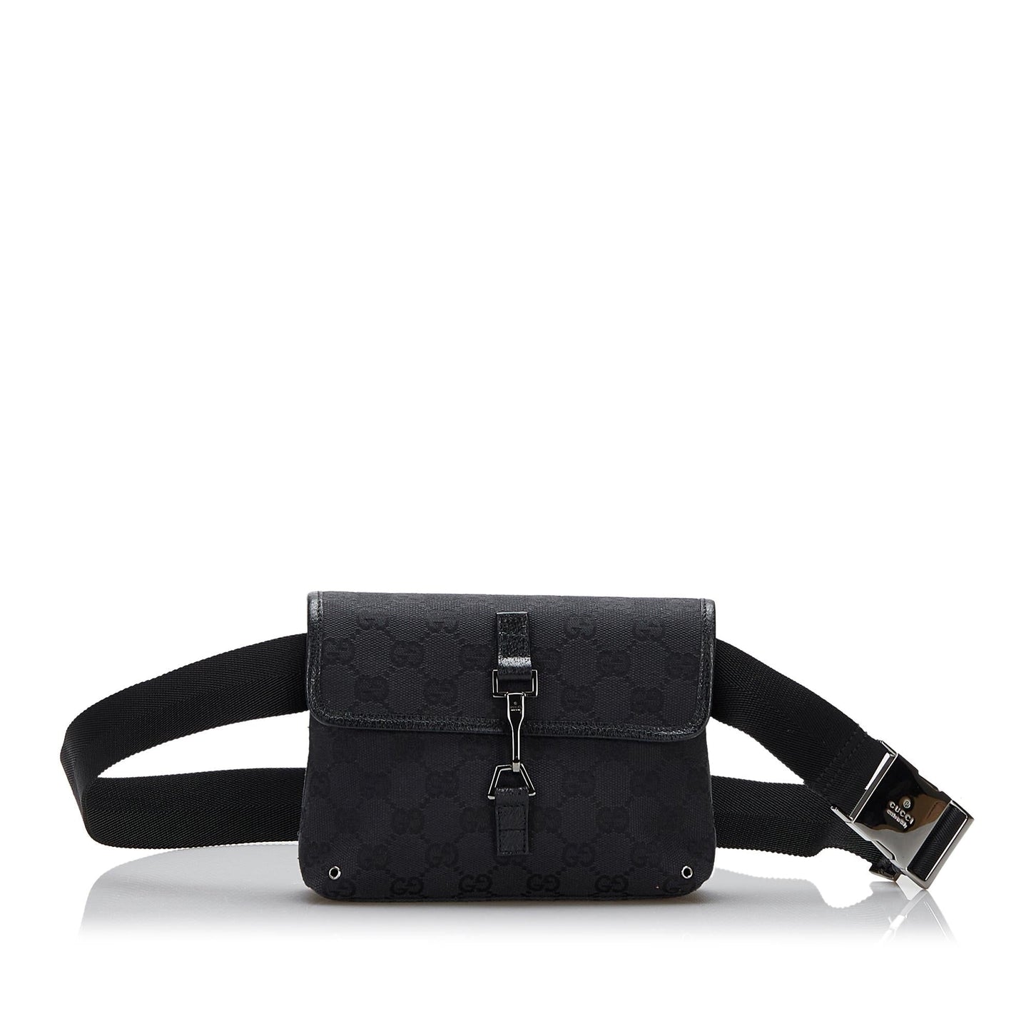 Gucci GG Jackie Belt SHG-cjwllm Canvas Black Accessory