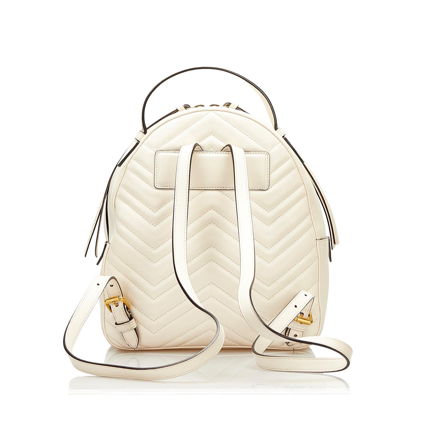 Gucci GG Marmont Backpack SHG Calf White